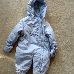 Weather baby light blue snowsuit